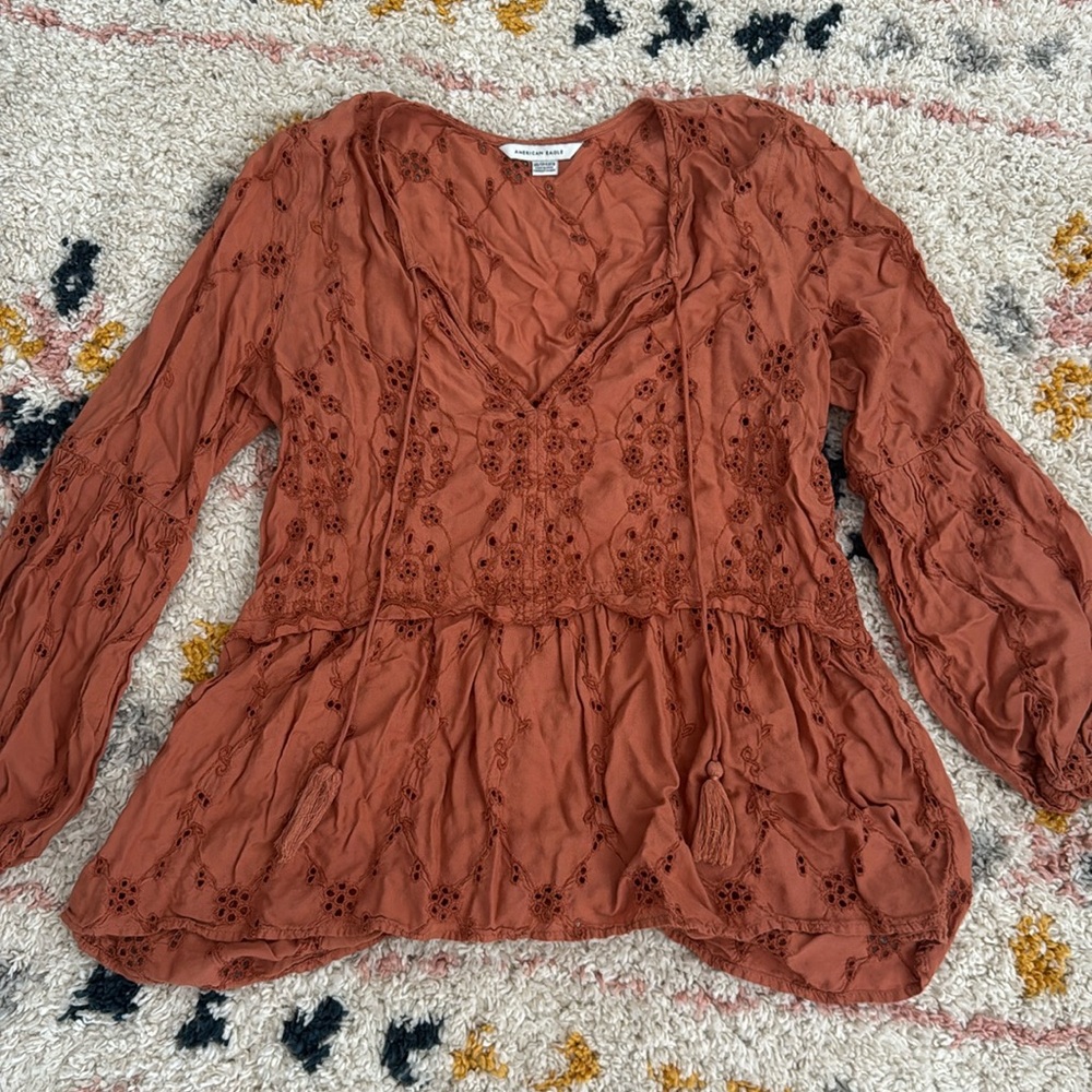 light American Eagle blouse with embroidery